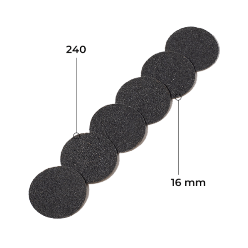 Disc 16 mm (black, 240 grit, without soft layer, 50 pcs.)  Kodi Professional
