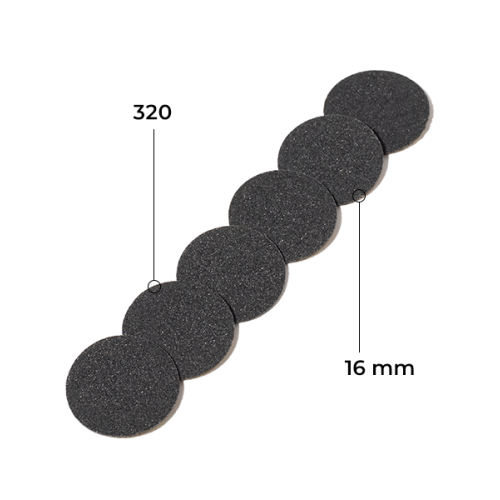 Disc 16 mm (black, 320 grit, without soft layer, 50 pcs.)  Kodi Professional