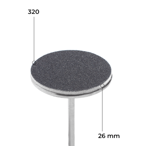 Disc 26 mm (black, 320 grit, with soft layer, 50 pcs.)  Kodi Professional