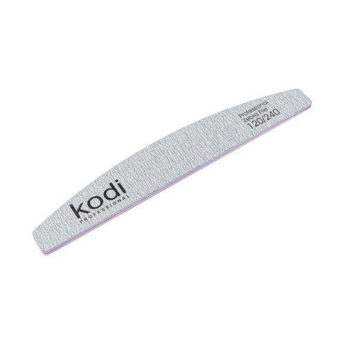 No. 131 Crescent-shaped nail file, abrasiveness 120/240, Kodi Professional