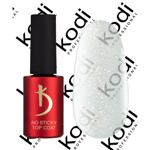 No Sticky Top Coat Sparkle Gold Kodi Professional 7 ml