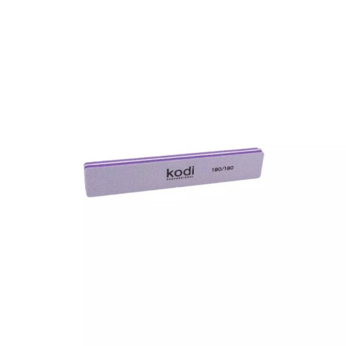Rectangular buff for nails, abrasiveness 180/180, color: lilac, Kodi Professional