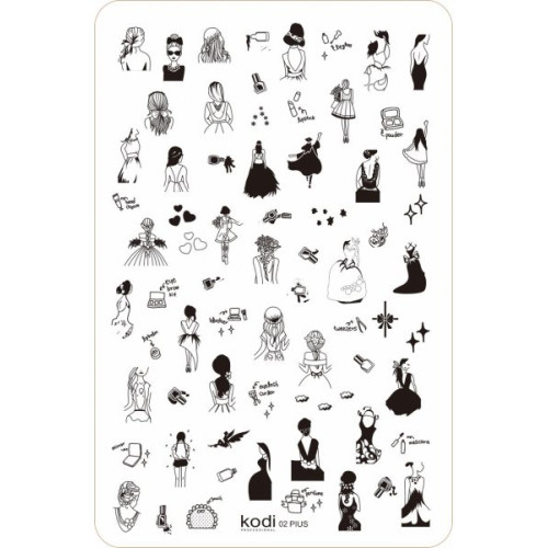 Stamping plate Plus size series size 9.5 * 14.5 No. 02 Kodi Professional