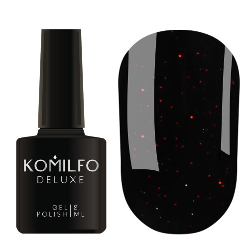 Gel Nail Polish Komilfo Deluxe Series Black Red, 8 ml