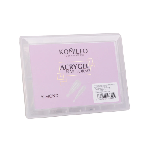 Komilfo Acry Gel Top Nail Forms, Almond. Top extension molds, almond, 120 pieces.