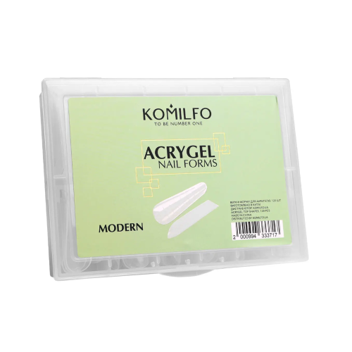 Komilfo Acry Gel Top Nail Forms, Modern - Top Extension Forms, Modern Almond, 120 pieces