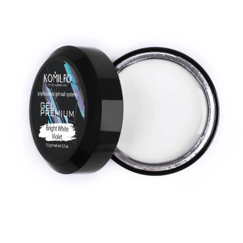 Komilfo Gel Premium Bright White Violet, 15 g