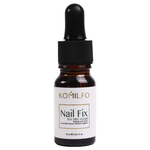 Komilfo Nail Fix tea tree nail elixir, with dropper, 10 ml