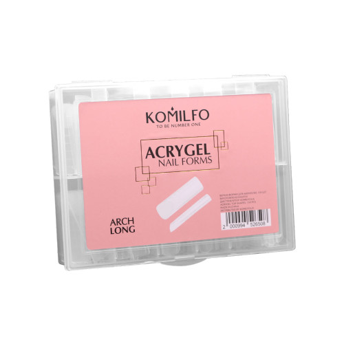 Komilfo Acryl Gel Top Nail Forms - Long Arch, 130 pieces