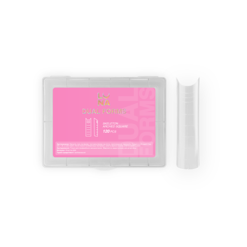 Гелевые Типсы Skeleton Arched Square (120 шт.) LUNAmoon