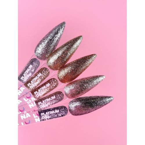 Sequins for nails Platinum Gel No. 1 5 ml LUNAmoon