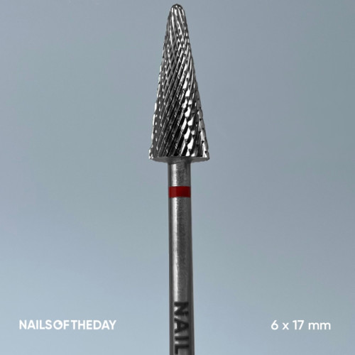 Drill Bit Hard-Alloy (cone, red, 6*17 mm) NAILS OF THE DAY