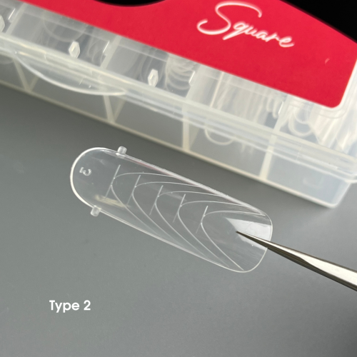 NAILS OF THE DAY Dual Form Square 01 (Type2), 130 pcs