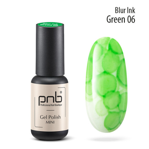 Aqua-ink for nail design PNB 06/ Blur ink Green/ green 4 ml