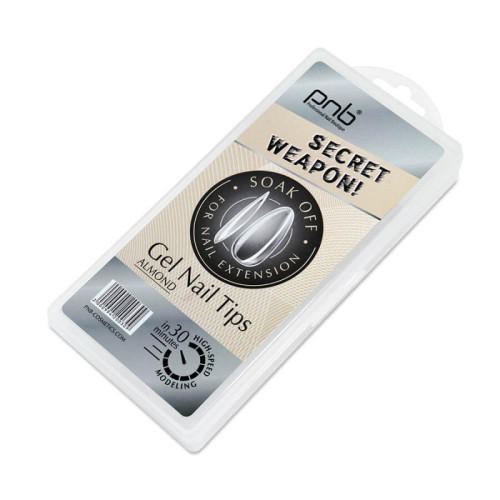 Gel tips for nail extension Almond, soluble PNB