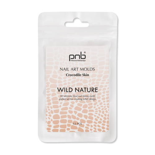 Nail Art Molds, Crocodile Skin, Wild Natur (12 pcs) PNB