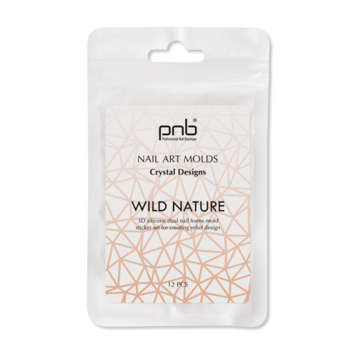 Nail Art Molds, Crystal Designs, Wild Natur (12 pcs) PNB
