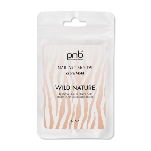 Nail Art Molds, Zebra Motif, Wild Natur (12 pcs) PNB