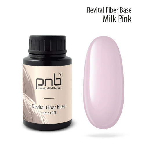 Revital Fiber Base PNB, Milk Pink, HEMA Free, 30 ml.