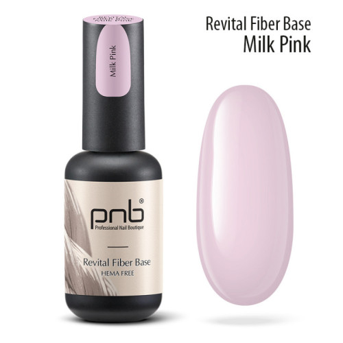 Revital Fiber Base PNB, Milk Pink, HEMA Free, 8 ml.
