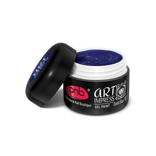 УФ/ЛЕД Гель-краска Арт Импресс 10, темно - синяя PNB / UV/LED Art Impress gel paint dark blue, 5г