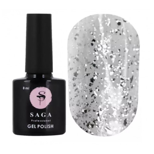 SAGA No sticky Top coat Leaf SILVER 8 ml
