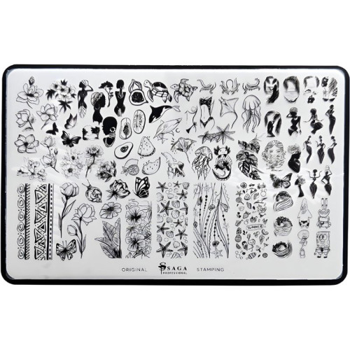 SAGA Пластина для Стемпінгу №01 Sea