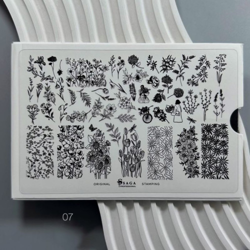 SAGA Пластина для Стемпінгу №07Summer