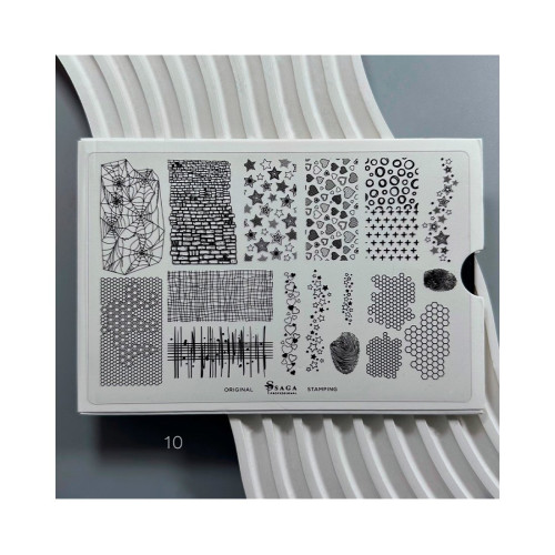 SAGA Пластина для Стемпінгу №10 Fantasy