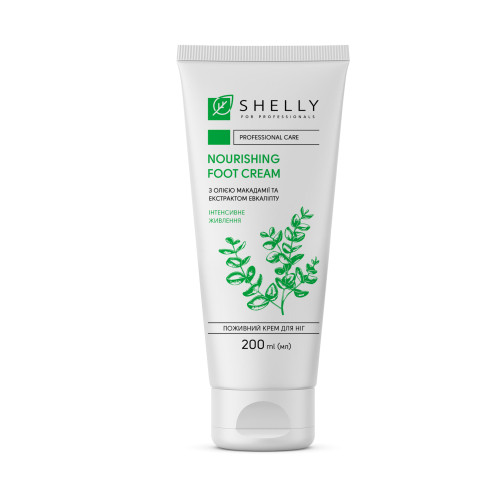 Nourishing foot cream with macadamia oil and eucalyptus extract Shelly 200 ml