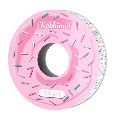 White disposable abrasive tape (without plastic case) Bobbinail STALEKS PRO 180 grit ATS-180w