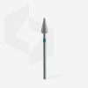 Diamond cutter DUO pear sharp blue-green EXPERT diameter 5 mm / working part 12 mm Staleks