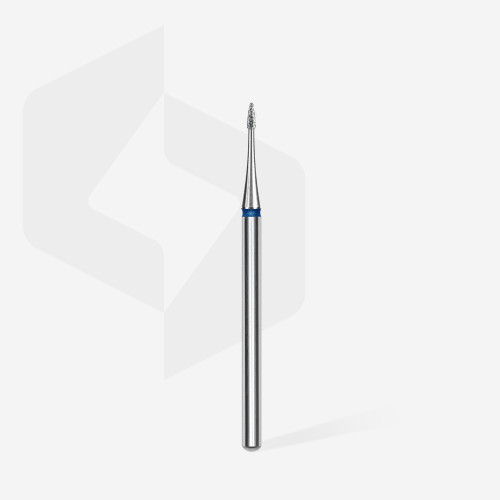 Diamond nail drill bit flame mini blue EXPERT head diameter 1 mm / working part 3 mm (FA12B010/3) Staleks Pro