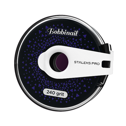 Disposable abrasive tape EXCLUSIVE in a plastic case Bobbinail STALEKS PRO 240 grit ATlux-240