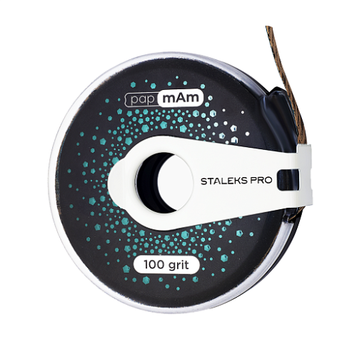 Disposable abrasive tape papmAm EXCLUSIVE in a plastic case STALEKS PRO 100 grit ATClux-100