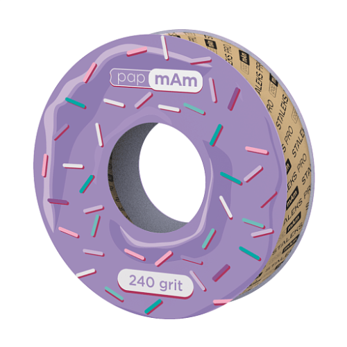 White disposable abrasive tape papmAm (without plastic case) STALEKS PRO 240 grit ATSC-240w