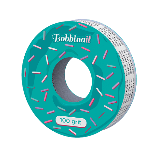 White disposable abrasive tape (without plastic case) Bobbinail STALEKS PRO 100 grit ATS-100w