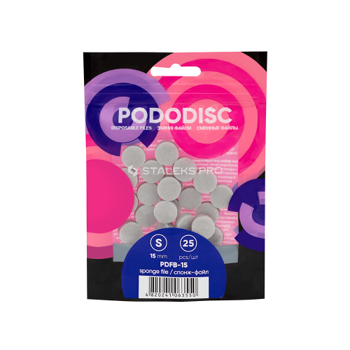 Disposable files-sponges for pedicure disc PODODISC STALEKS PRO S (25 pcs) PDFB-15
