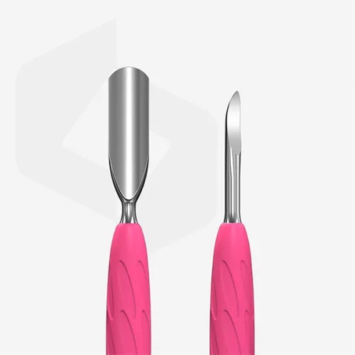 Manicure spatula Gummy with silicone handle UNIQ 10 TYPE 6 (rounded wide and peak pusher) Staleks