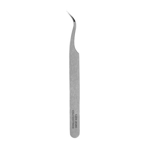 Professional eyelash tweezers Staleks EXPERT 41 TYPE 1 (curved) TE-41/1