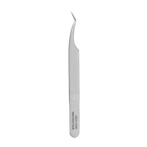 Professional eyelash tweezers Staleks EXPERT 41 TYPE 7 (L-shaped,30') TE-41/7