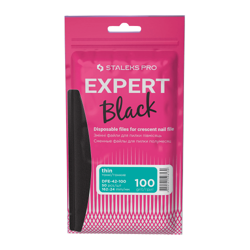 Replaceable abrasive kit for crescent file Staleks EXPERT 42 100 grit (50 pcs) DFE-42-100