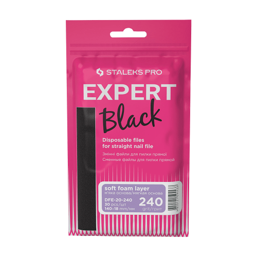 Replaceable abrasive kit for straight file (soft base) Staleks EXPERT 20 240 grit (30 pcs) DFE-20-240