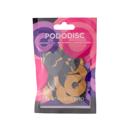 Ringlike disposable file for pedicure disc PODODISC STALEKS PRO L 240 grit (50 pc) PDFR-25-240