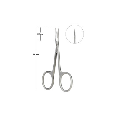 TOUCH professional cuticle scissors Comfort, 98 mm