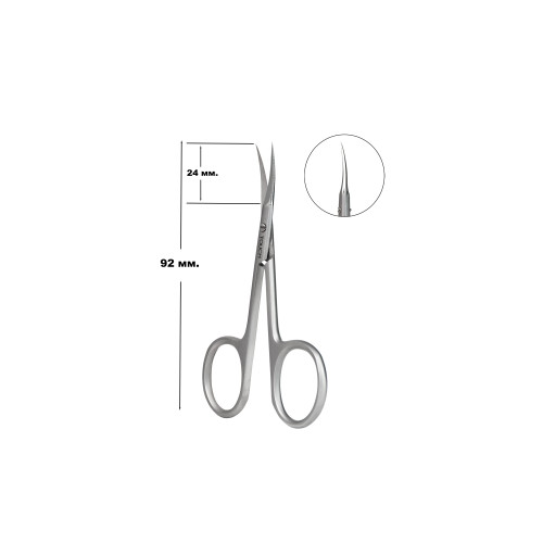 TOUCH professional cuticle scissors Left, 92 mm