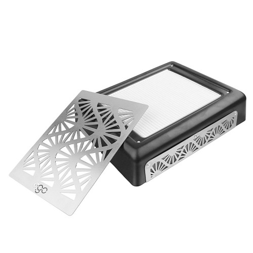 Portable dust collector for manicure-pedicure with filter EGO-AMI (Black, 17W, EU plug)