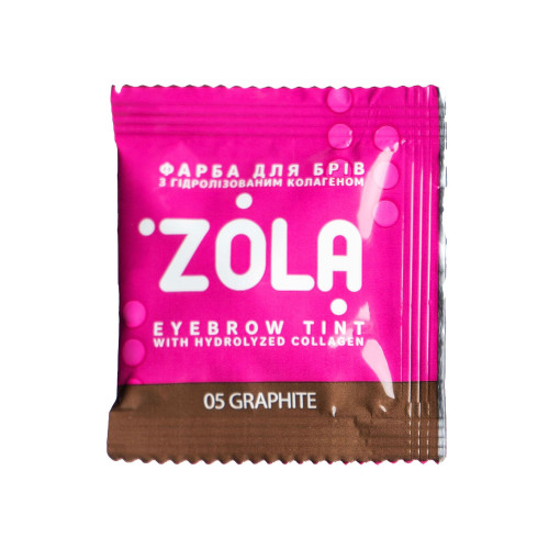 Eyebrow Tint With Collagen 05  Graphite in a sachet an oxidizer ZOLA, 5 ml
