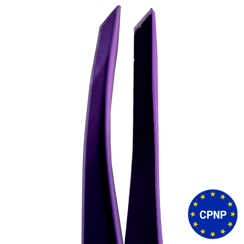 Eyebrow tweezers - bevelled violet ZOLA