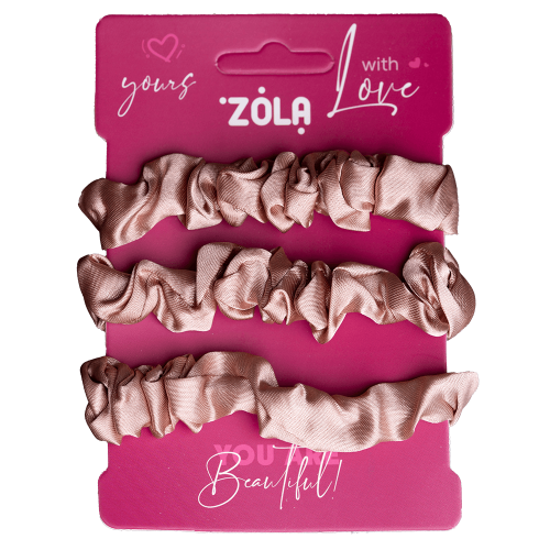 Hair ties Beige, 3 pcs. ZOLA